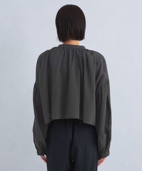 green label relaxing(グリーンレーベルリラクシング)の「2WAY クロップド ギャザー ブラウス(シャツ/ブラウス・レディース・ナチュラル/ライラック/ブラック・FREE)」の21枚目の写真