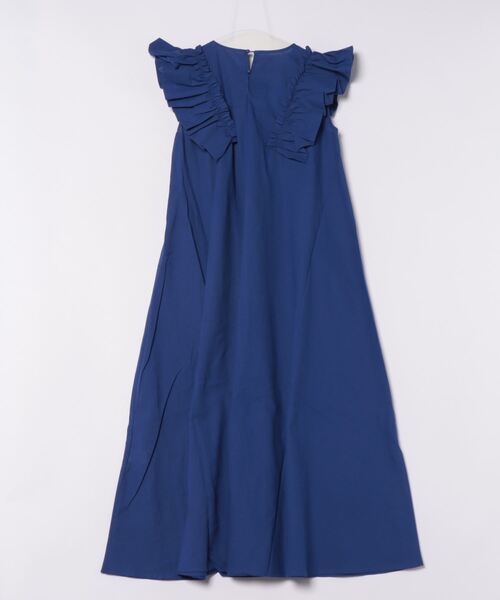 each（イーチ）の「ショルダーフリルコットンAラインワンピース（ワンピース・レディース・ブルー/ブラック/ライトグリーン/レッド/グリーン・FREE）」の6枚目の写真