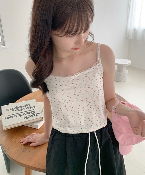 Teem Store(チームストア)の「フラワー リボンレース キャミソール(キャミソール・レディース・アイボリー/ピンク/ホワイト・S/M/L)」の14枚目の写真