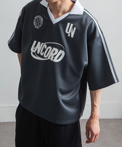 UNCORD（アンコード）の「【UNCORD】Soccer Game Half Sleeve Shirt / ゲームシャツ / サッカーシャツ（Tシャツ/カットソー・メンズ・オフホワイト/ブラック/チャコール/グレー・MEDIUM/LARGE/X-LARGE）」の4枚目の写真