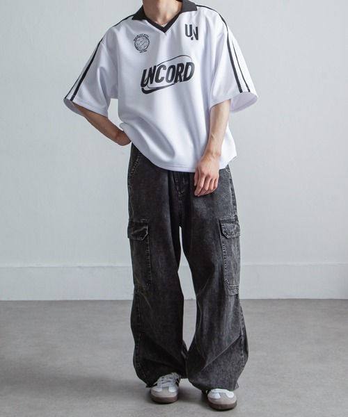 UNCORD（アンコード）の「【UNCORD】Soccer Game Half Sleeve Shirt / ゲームシャツ / サッカーシャツ（Tシャツ/カットソー・メンズ・オフホワイト/ブラック/チャコール/グレー・MEDIUM/LARGE/X-LARGE）」の18枚目の写真