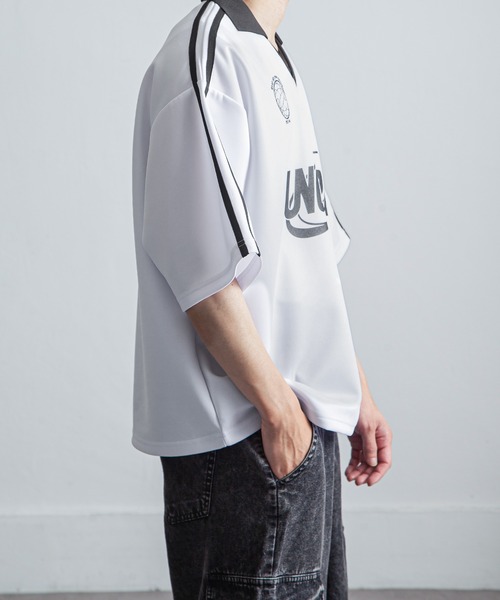 UNCORD（アンコード）の「【UNCORD】Soccer Game Half Sleeve Shirt / ゲームシャツ / サッカーシャツ（Tシャツ/カットソー・メンズ・オフホワイト/ブラック/チャコール/グレー・MEDIUM/LARGE/X-LARGE）」の16枚目の写真