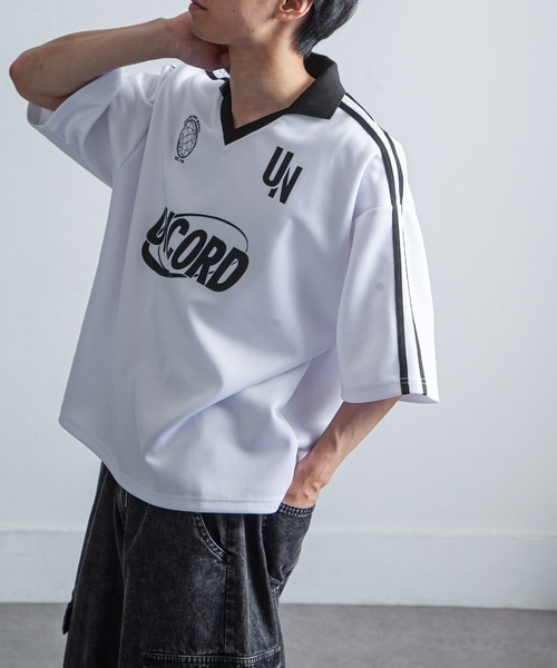 UNCORD（アンコード）の「【UNCORD】Soccer Game Half Sleeve Shirt / ゲームシャツ / サッカーシャツ（Tシャツ/カットソー・メンズ・オフホワイト/ブラック/チャコール/グレー・MEDIUM/LARGE/X-LARGE）」の17枚目の写真