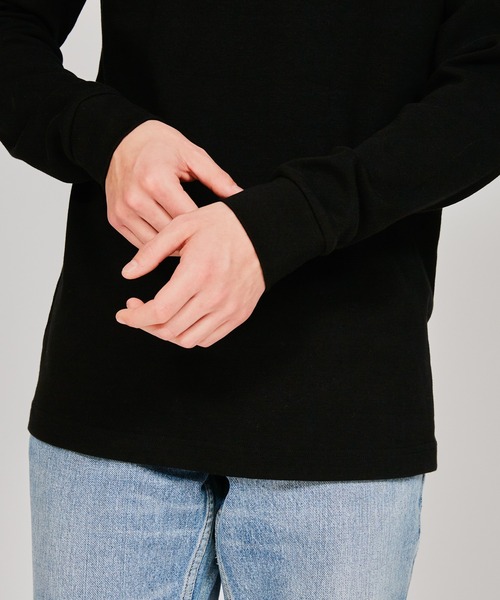 HANES（ヘインズ）の「【Hanes/ヘインズ】メンズ ハイネックロングスリーブ（Tシャツ/カットソー・メンズ・ブラック/ホワイト・LARGE/MEDIUM/X-LARGE）」の4枚目の写真