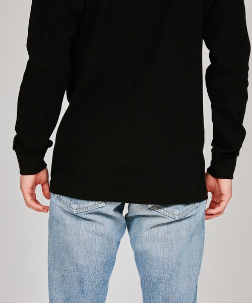 HANES（ヘインズ）の「【Hanes/ヘインズ】メンズ ハイネックロングスリーブ（Tシャツ/カットソー・メンズ・ブラック/ホワイト・LARGE/MEDIUM/X-LARGE）」の6枚目の写真