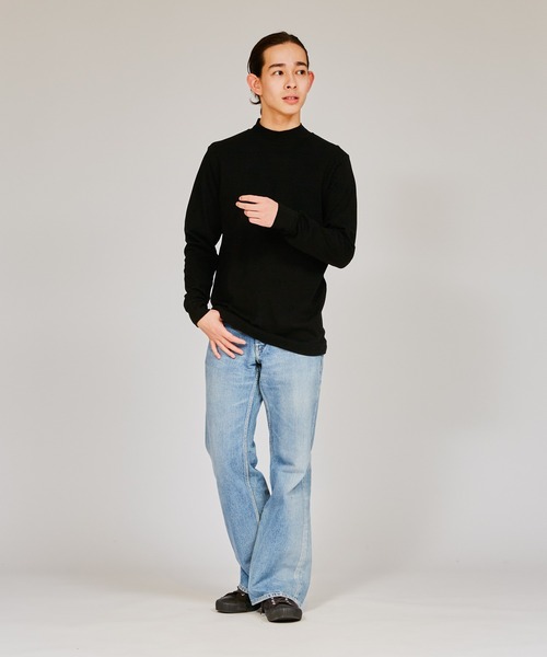 HANES（ヘインズ）の「【Hanes/ヘインズ】メンズ ハイネックロングスリーブ（Tシャツ/カットソー・メンズ・ブラック/ホワイト・LARGE/MEDIUM/X-LARGE）」の7枚目の写真