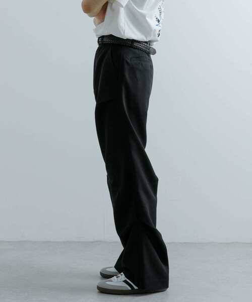 SENSE OF PLACE by URBAN RESEARCH（センスオブプレイスバイアーバンリサーチ）の「ランダムタックフレアパンツ（その他パンツ・メンズ・ブラック/カーキ・MEDIUM/LARGE）」の17枚目の写真