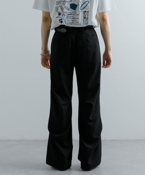 SENSE OF PLACE by URBAN RESEARCH（センスオブプレイスバイアーバンリサーチ）の「ランダムタックフレアパンツ（その他パンツ・メンズ・ブラック/カーキ・MEDIUM/LARGE）」の18枚目の写真