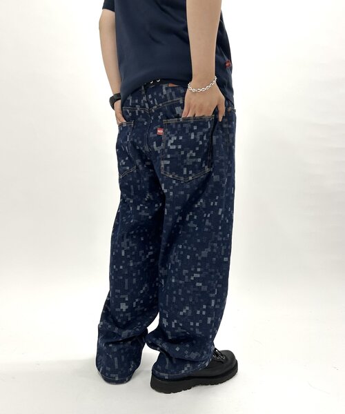 WHO'S WHO gallery(フーズフーギャラリー)の「デジジャガードデニム(デニムパンツ・メンズ・インディゴブルー/サックスブルー・FREE)」の4枚目の写真