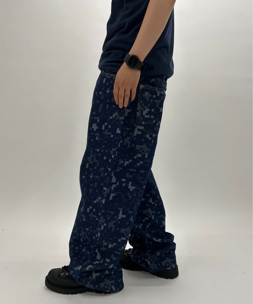 WHO'S WHO gallery(フーズフーギャラリー)の「デジジャガードデニム(デニムパンツ・メンズ・インディゴブルー/サックスブルー・FREE)」の11枚目の写真
