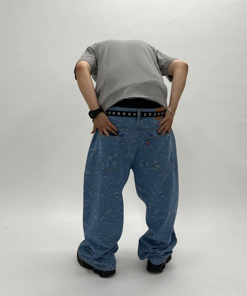 WHO'S WHO gallery(フーズフーギャラリー)の「デジジャガードデニム(デニムパンツ・メンズ・インディゴブルー/サックスブルー・FREE)」の21枚目の写真