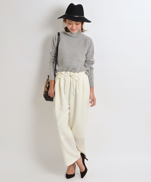 SHIPS for women（シップスフォーウィメン）の「ワイドパンツ（その他パンツ・レディース・ライトグレー/ネイビー/アイボリー・36/38）」の18枚目の写真