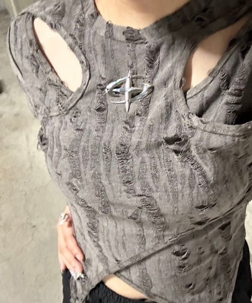 tシャツ A'GEM/9 × .kom 「.KOM/ドットケーオーエム」 シースルー87 カットソー レディース メンズ A'GEM/9 × .kom 『.KOM/ドットケーオーエム』 シースルー87