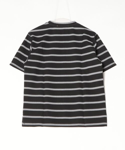 ARCADE(アーケード)の「エンボスワッフル クルーネック半袖ボーダーTシャツ barcedos moderate(Tシャツ/カットソー・メンズ・ネイビー/ブラック/オフホワイト・L/M/LL)」の15枚目の写真