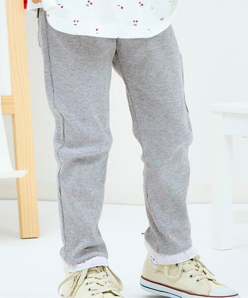 apres les cours（アプレレクール）の「7days Style/フリルレギンス（その他パンツ・キッズ・グレー/アイボリー/ドット・110/120/80/90/100/130）」の2枚目の写真