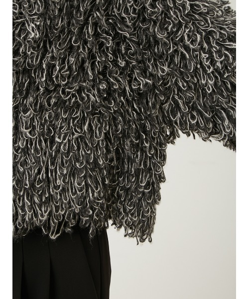 Mila Owen（ミラオーウェン）の「クロップドループヤーンカーディガン（カーディガン/ボレロ・レディース・ブラック/その他/マスタード・0/1）」の10枚目の写真