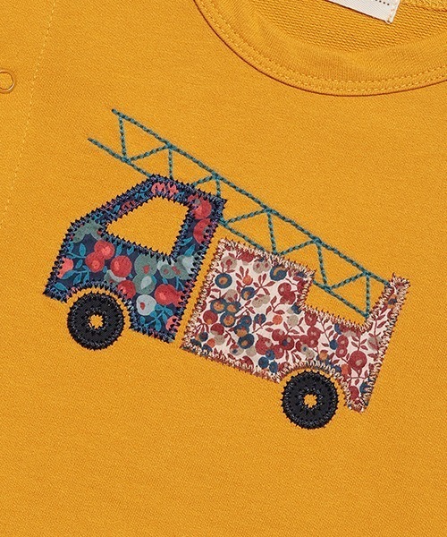 【セール】リバティ働くクルマカバーオール（ロンパース）｜sense of wonder（センスオブワンダー）