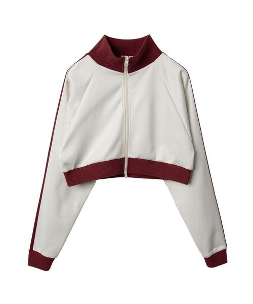 WEGO（ウィゴー）の「WEGO/【新色追加でリバイバル！】ショートトラックジャケット（ブルゾン・レディース・ブラック/ワイン/その他1/ネイビー/ピンク・FREE）」の14枚目の写真