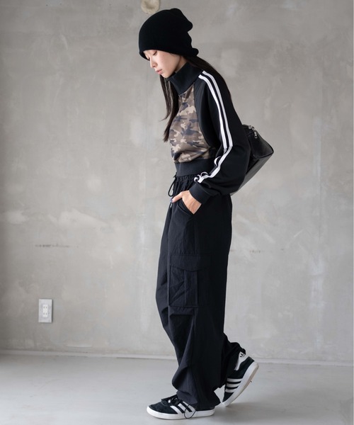 WEGO（ウィゴー）の「WEGO/【新色追加でリバイバル！】ショートトラックジャケット（ブルゾン・レディース・ブラック/ワイン/その他1/ネイビー/ピンク・FREE）」の22枚目の写真