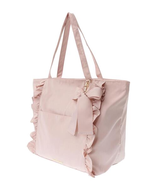 Maison de FLEUR（メゾンドフルール）の「フロントフリルキャリーオンバッグ（ボストンバッグ・レディース・ブラック/ピンク・FREE）」の9枚目の写真