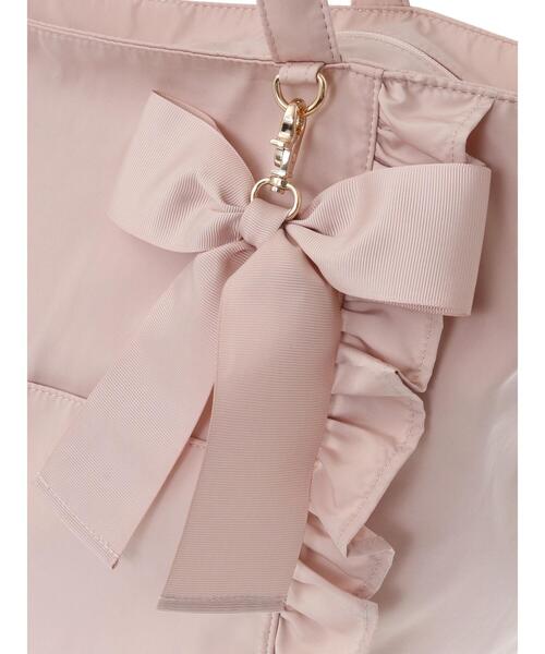 Maison de FLEUR（メゾンドフルール）の「フロントフリルキャリーオンバッグ（ボストンバッグ・レディース・ブラック/ピンク・FREE）」の17枚目の写真