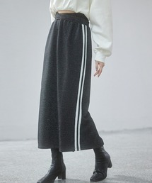 ラメ生地ウエストゴムロングスカート
