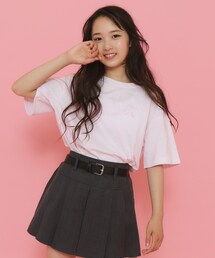 PINK-latte | リボンロゴプリントラインストーン付きTシャツ(Tシャツ/カットソー)