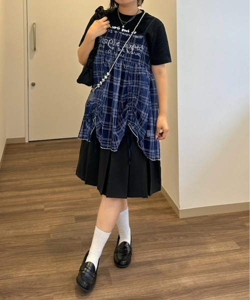 セール】チェックチュールドロストキャミビスチェ（その他トップス