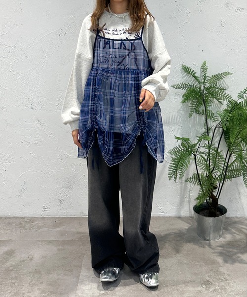 kutir（クティール）の「チェックチュールドロストキャミビスチェ