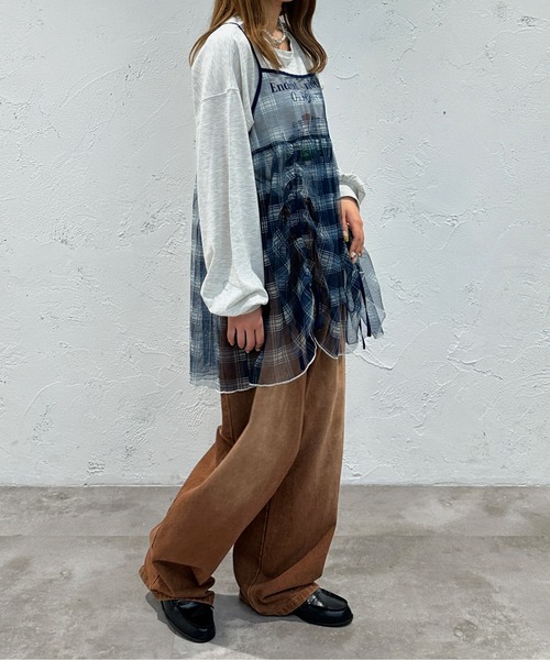 kutir（クティール）の「チェックチュールドロストキャミ