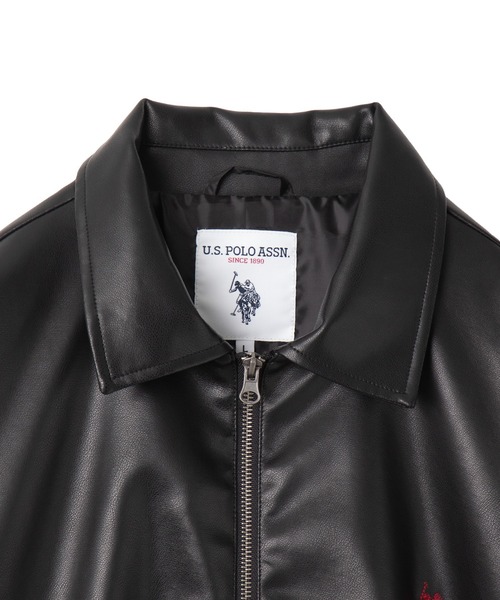 【セール】∴WEGO/【2024AW/大人気シリーズに新作登場！】U.S.POLO ASSN.フェイクレザージャケット（ブルゾン）｜U.S. POLO ASSN.（ユーエスポロアッスン）