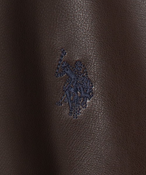 【セール】∴WEGO/【2024AW/大人気シリーズに新作登場！】U.S.POLO ASSN.フェイクレザージャケット（ブルゾン）｜U.S. POLO ASSN.（ユーエスポロアッスン）