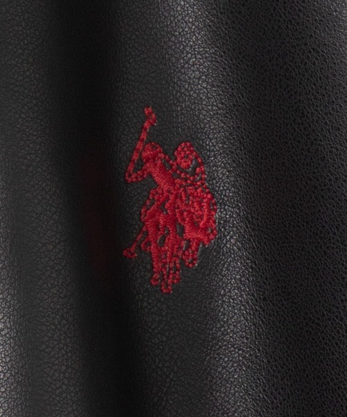 【セール】∴WEGO/【2024AW/大人気シリーズに新作登場！】U.S.POLO ASSN.フェイクレザージャケット（ブルゾン）｜U.S. POLO ASSN.（ユーエスポロアッスン）