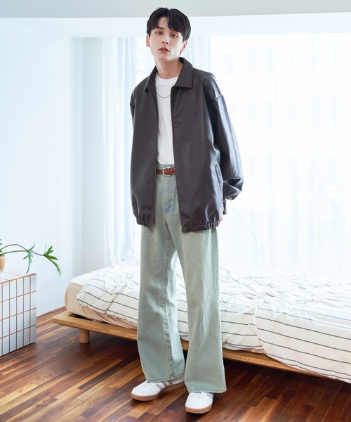 【セール】∴WEGO/【2024AW/大人気シリーズに新作登場！】U.S.POLO ASSN.フェイクレザージャケット（ブルゾン）｜U.S. POLO ASSN.（ユーエスポロアッスン）