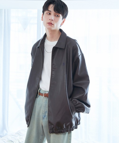 【セール】∴WEGO/【2024AW/大人気シリーズに新作登場！】U.S.POLO ASSN.フェイクレザージャケット（ブルゾン）｜U.S. POLO ASSN.（ユーエスポロアッスン）