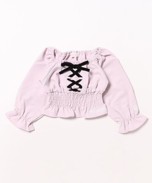 BABYDOLL(ベビードール)の「レースアップブラウス 9674K(シャツ/ブラウス・キッズ・パープル/ブラウン・110cm/120cm/130cm/140cm/90cm)」の8枚目の写真