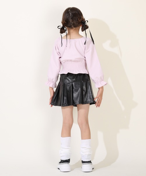 BABYDOLL(ベビードール)の「レースアップブラウス 9674K(シャツ/ブラウス・キッズ・パープル/ブラウン・110cm/120cm/130cm/140cm/90cm)」の5枚目の写真