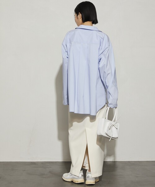 Firsthand(ファーストハンド)の「Firsthand/ファーストハンド スキッパーZIPシャツ(シャツ/ブラウス・レディース・サックスブルー/ホワイト・フリ-)」の7枚目の写真