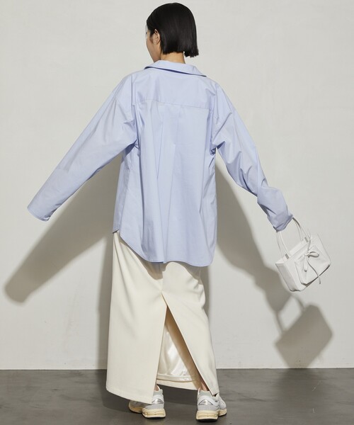 Firsthand(ファーストハンド)の「Firsthand/ファーストハンド スキッパーZIPシャツ(シャツ/ブラウス・レディース・サックスブルー/ホワイト・フリ-)」の8枚目の写真