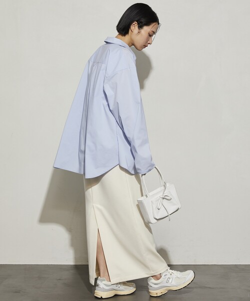 Firsthand(ファーストハンド)の「Firsthand/ファーストハンド スキッパーZIPシャツ(シャツ/ブラウス・レディース・サックスブルー/ホワイト・フリ-)」の9枚目の写真