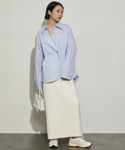 Firsthand(ファーストハンド)の「Firsthand/ファーストハンド スキッパーZIPシャツ(シャツ/ブラウス・レディース・サックスブルー/ホワイト・フリ-)」の11枚目の写真