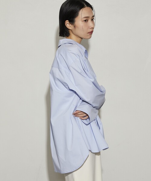 Firsthand(ファーストハンド)の「Firsthand/ファーストハンド スキッパーZIPシャツ(シャツ/ブラウス・レディース・サックスブルー/ホワイト・フリ-)」の14枚目の写真