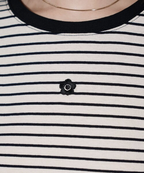 PUBLUX(パブリュクス)の「MARY QUANT × PUBLUX/マリークワント ワンポイントロゴロンT 限定展開(Tシャツ/カットソー・レディース・マルチ/ブラック/オフホワイト・フリ-)」の18枚目の写真