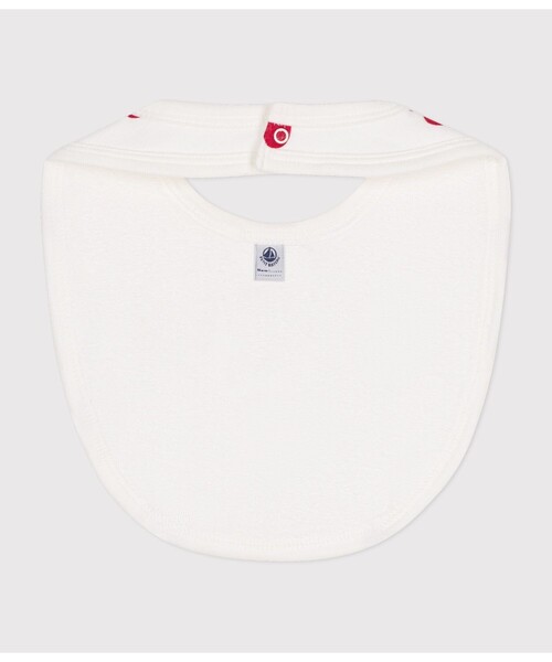 PETIT BATEAU(プチバトー)の「サークルスタイ(スタイ/よだれかけ・キッズ・ホワイト×レッド・ONE SIZE)」の4枚目の写真
