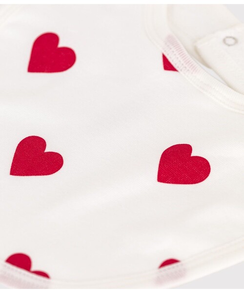 PETIT BATEAU(プチバトー)の「サークルスタイ(スタイ/よだれかけ・キッズ・ホワイト×レッド・ONE SIZE)」の5枚目の写真