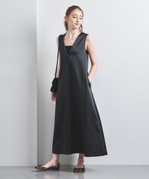 UNITED ARROWS（ユナイテッドアローズ）の「サテン Vネック ジャンパースカート（ワンピース）」
