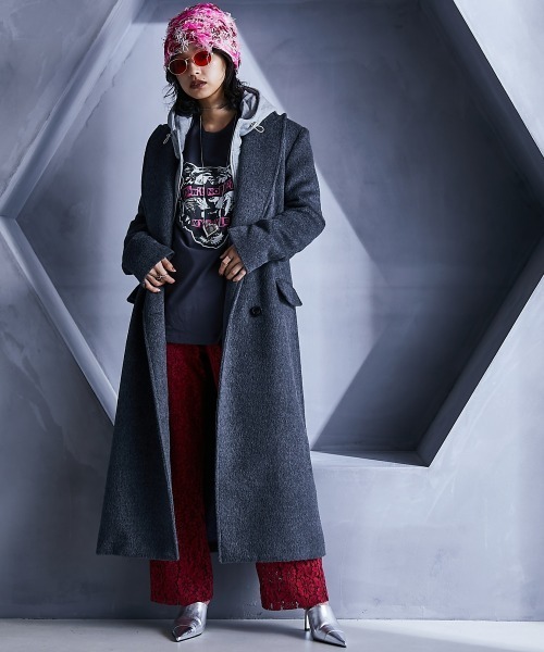 GEVS.（ジェイヴィス）の「【販売終了】裏起毛ショート丈ジップアップパーカー ＜大きいサイズ有＞GEVS.（パーカー・レディース・杢グレー/アイボリー・M/L/LL/3L/4L/5L）」の18枚目の写真