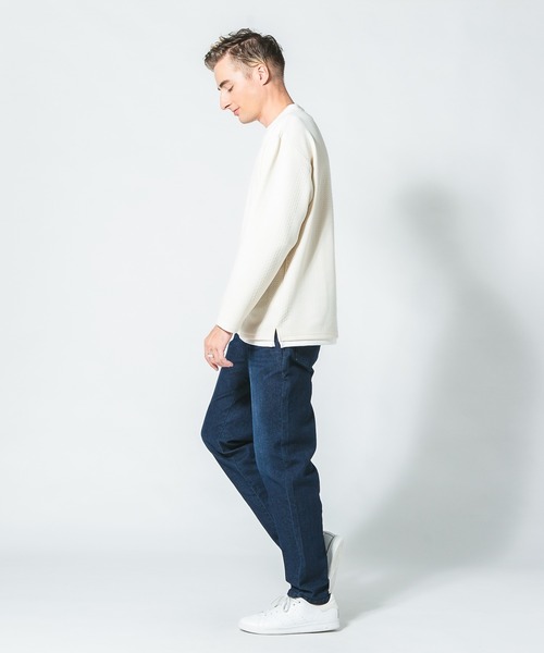 Blue Standard （ブルースタンダード）の「【BLUE STANDARD/ブルースタンダード】スーパーストレッチデニム テーパード 軽量 体型カバー（デニムパンツ・メンズ・ワンウォッシュ/スミクロ/インディゴブルー・MEDIUM/LARGE/X-LARGE）」の22枚目の写真