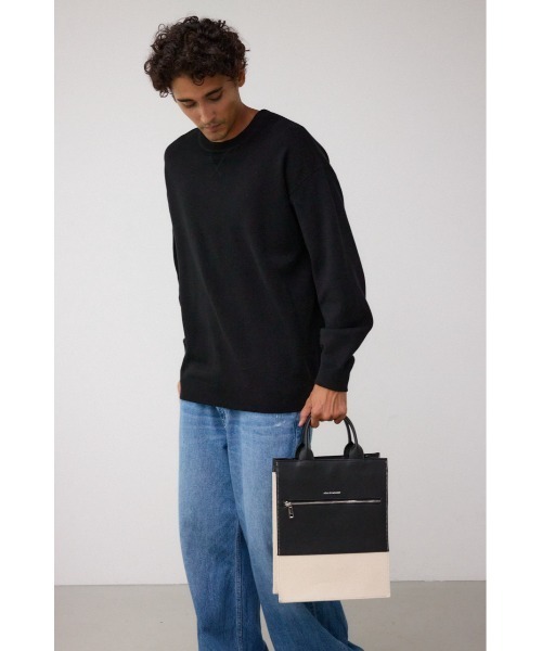 AZUL by moussy（アズールバイマウジー）の「スクエアトートバッグ（トートバッグ・メンズ・ブラック/オフホワイト・FREE）」の17枚目の写真