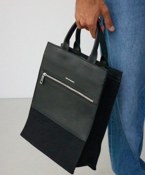 AZUL by moussy（アズールバイマウジー）の「スクエアトートバッグ（トートバッグ・メンズ・ブラック/オフホワイト・FREE）」の20枚目の写真